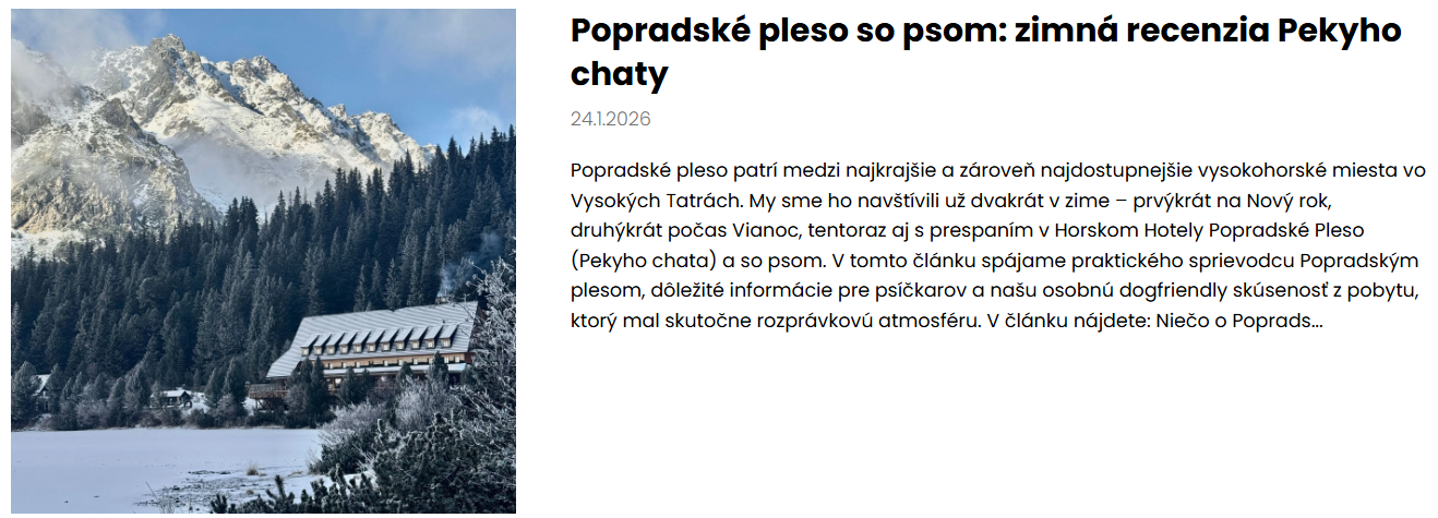 popradske pleso so psom